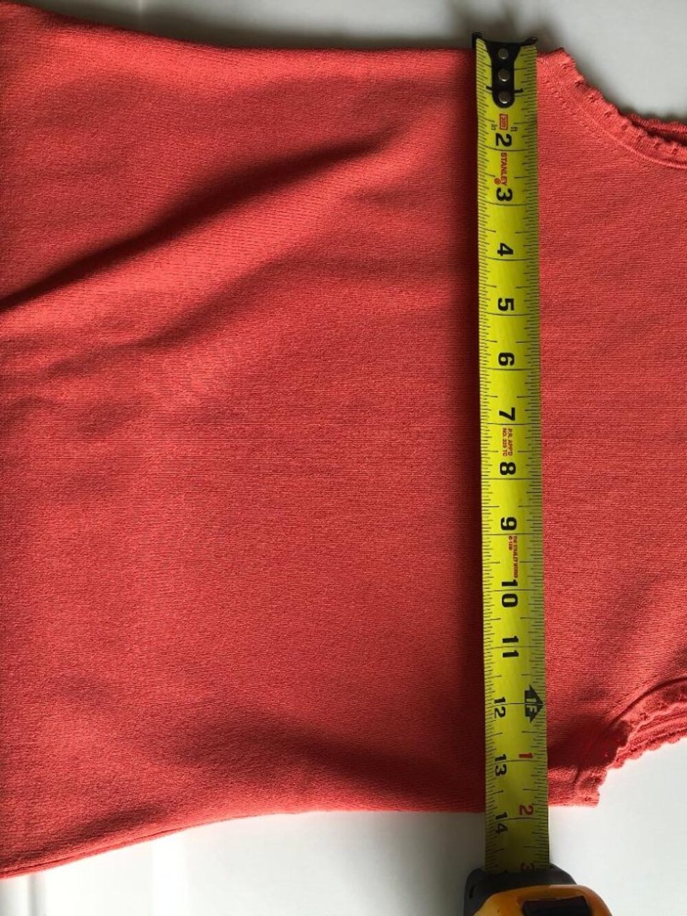 Ann Taylor LOFT, Orange, scallop trim neck and straps, Tank top, Sz: XS - Picture 5 of 8